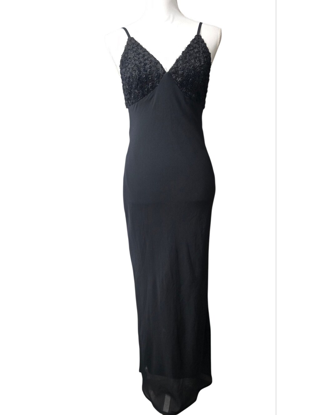 Black Lace-Trim Slip Dress - Women's Intimates